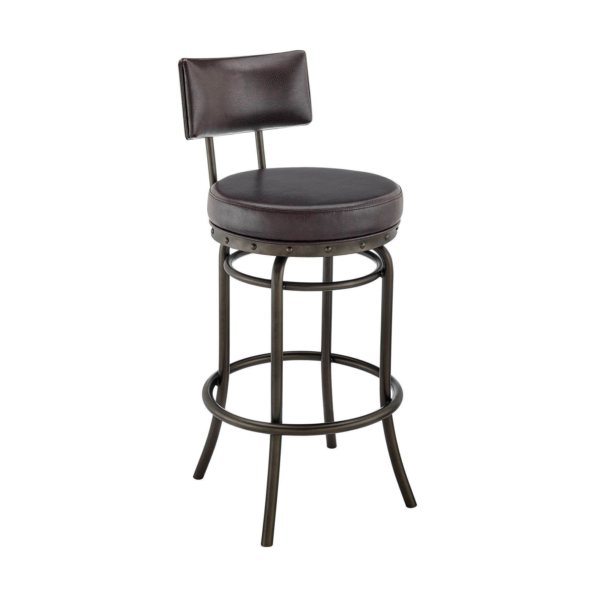 Leslie - Swivel Counter Or Bar Stool - Mocha / Brown