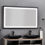 Thumbnail: Oversized Rectangular Black Framed LED Mirror Anti - Fog Dimmable Wall Mount Bat