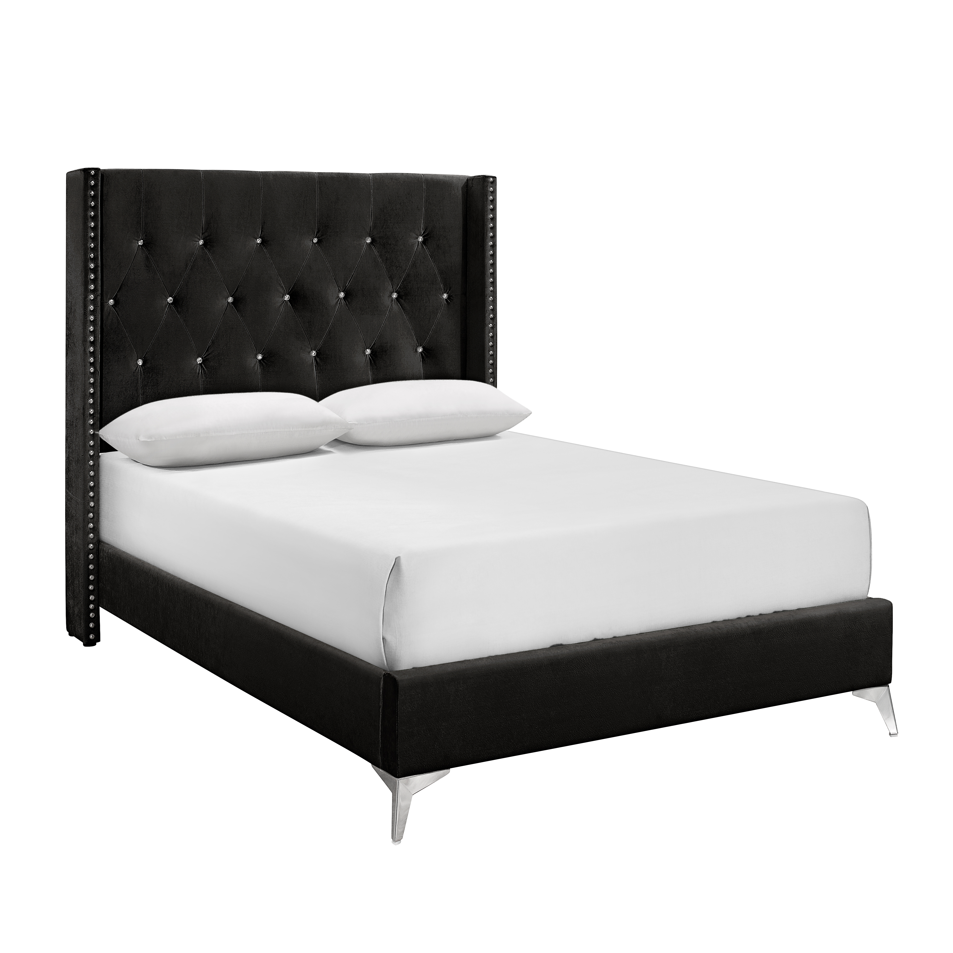 Huxley - 4/6 Full Headboard, Footboard And Slats - Black