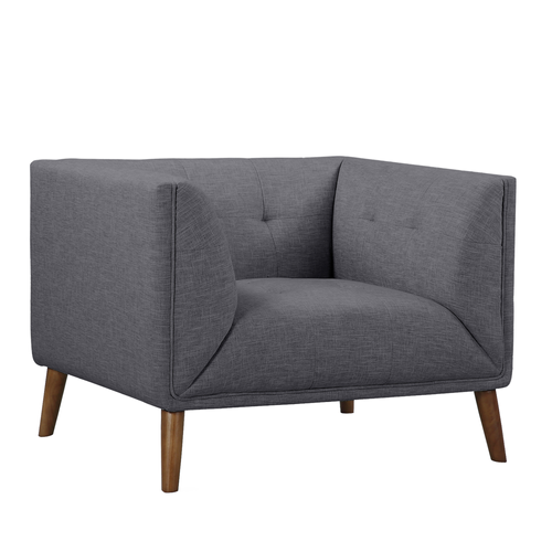 Hudson MidCentury Button Tufted Chair