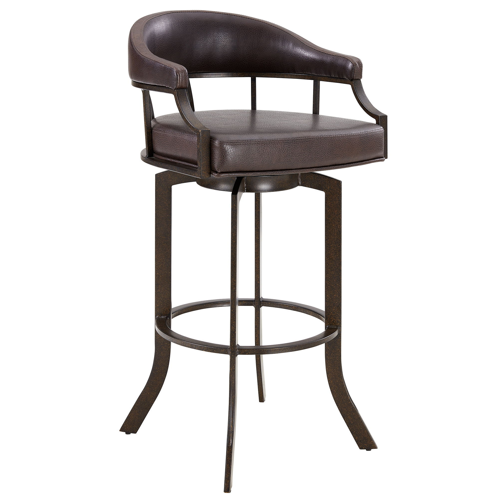 Edy - Swivel 30" Bar Stool - Auburn Bay Brown