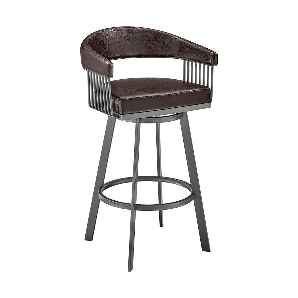 Chelsea - 26" Counter Height Swivel Bar Stool - Java Brown / Chocolate