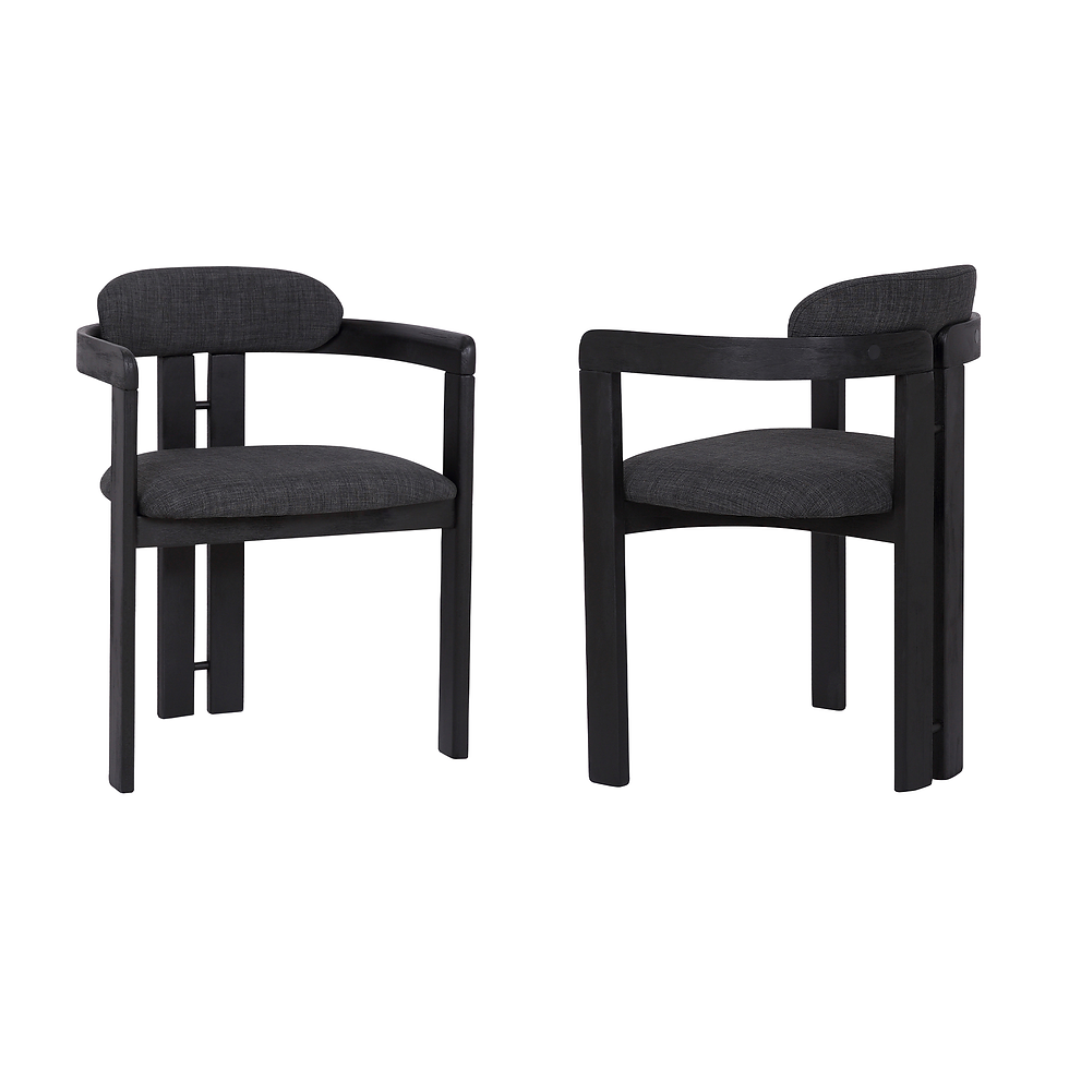 Jazmin - Contemporary Dining Chair (Set of 2) - Black / Charcoal