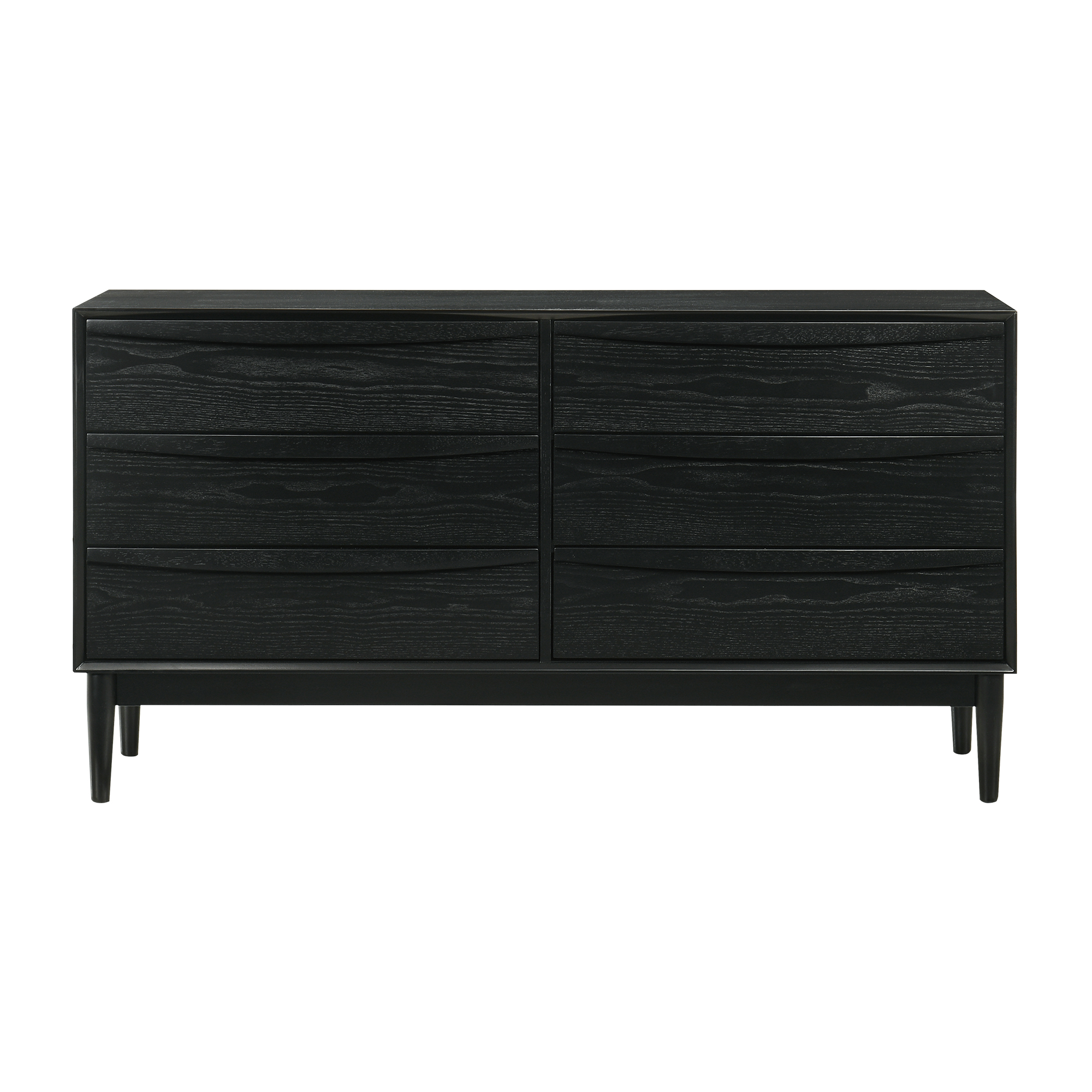 Artemio - 6 Drawer Wooden Dresser - Black