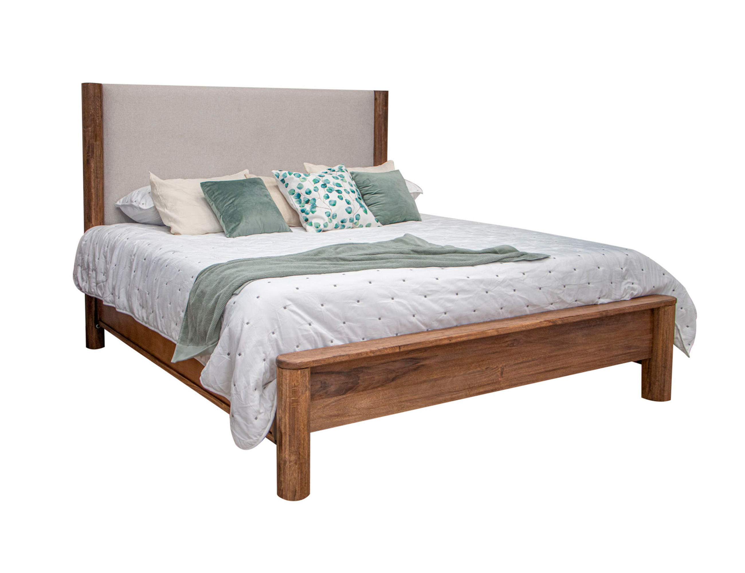 Olimpia - King Platform Bed- Tequila/Towny Brown