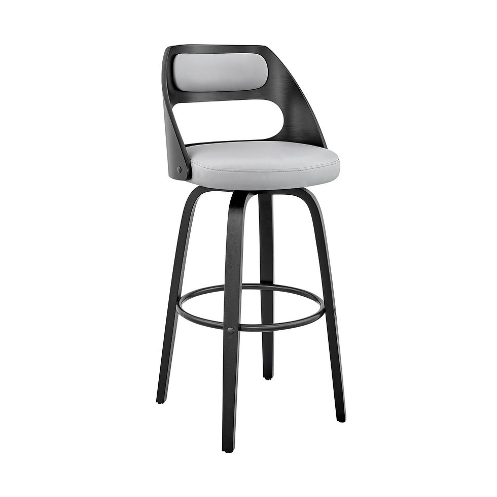 Julius - 26" Bar Stool - Gray / Black