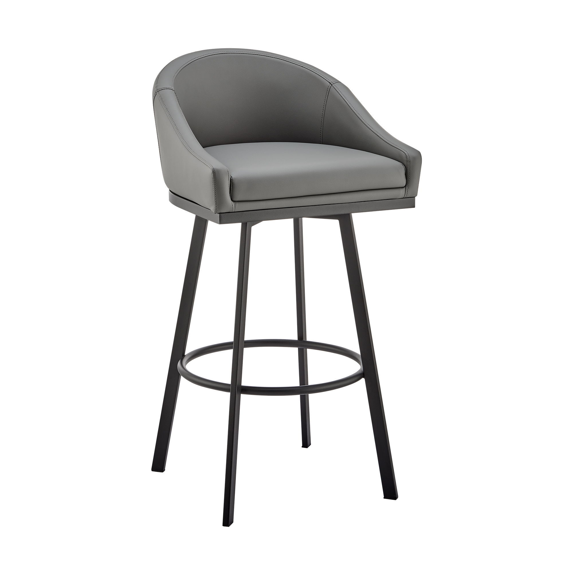 Eleanor - Swivel Bar Stool - Black / Grey
