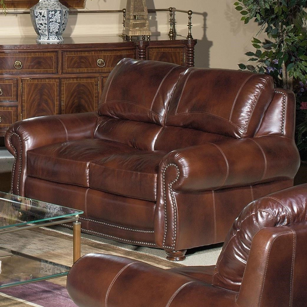 USA Premium Leather Furniture 4650 Amaretto Leather Loveseat
