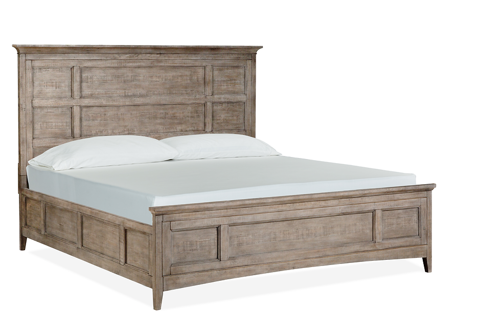 Paxton Place - Wood King Panel Bed Footboard - Dove Tail Grey