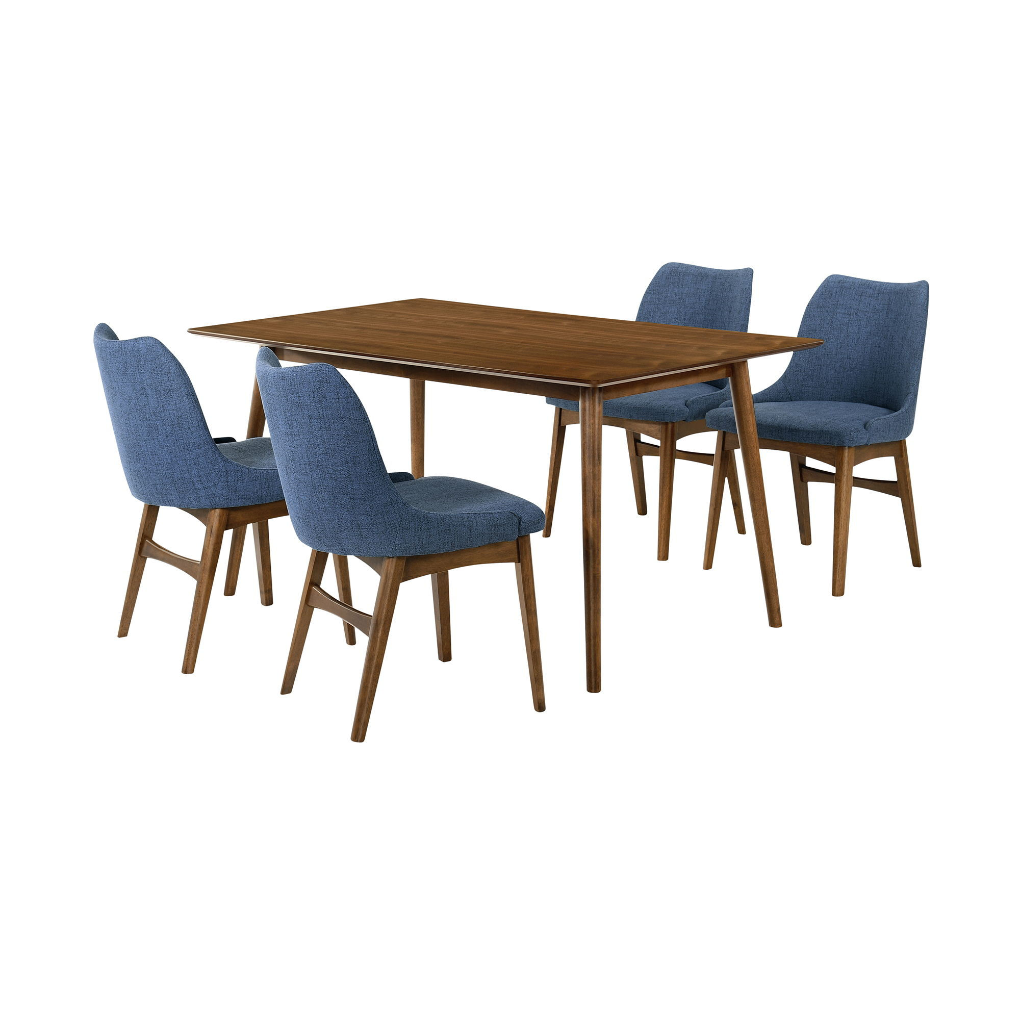 Westmont - 5 Piece Dining Set - Blue / Walnut