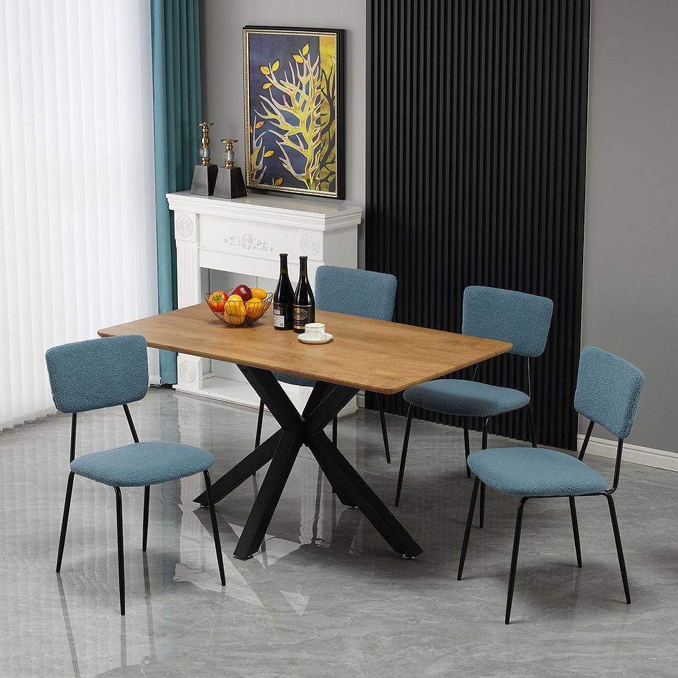 Thumbnail: Dining Room Chairs (Set of 4), Modern Comfortable Feature Chairs With Faux Plush