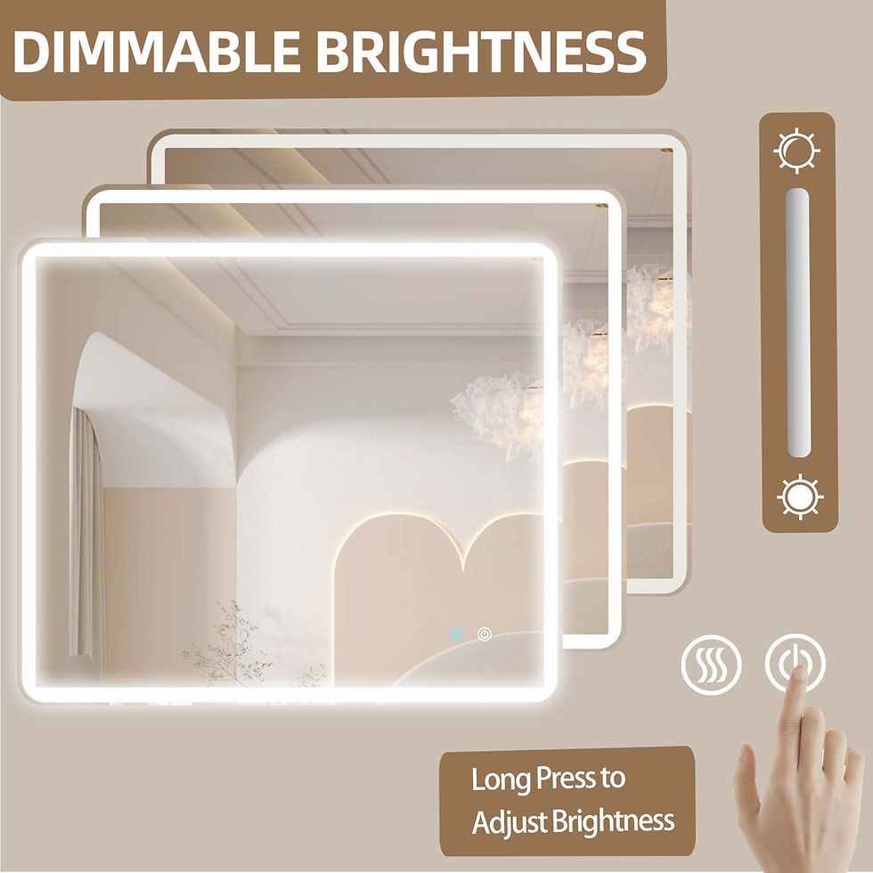 Thumbnail: 42 X 36 Led Mirror For Bathroom, Led Vanity Mirror, Adjustable 3 Color, Dimmable