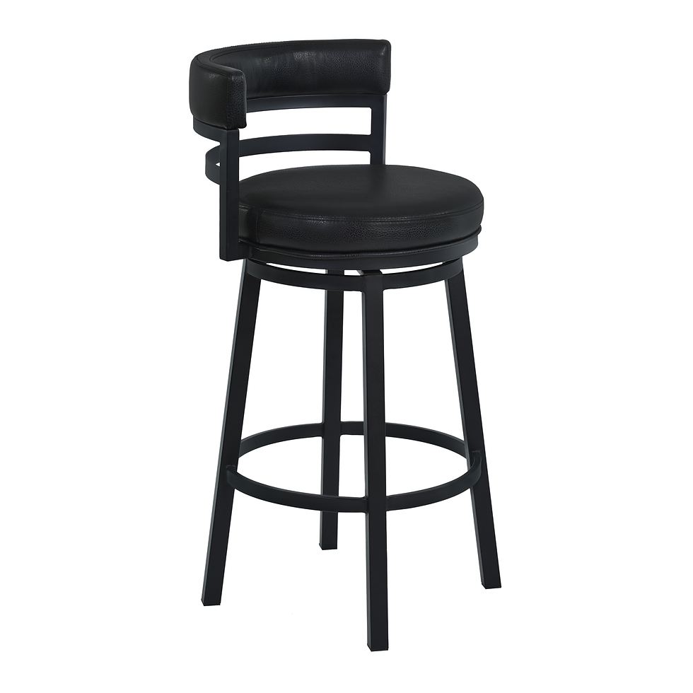 Madrid - 26" Counter Height Swivel Bar Stool - Ford Black