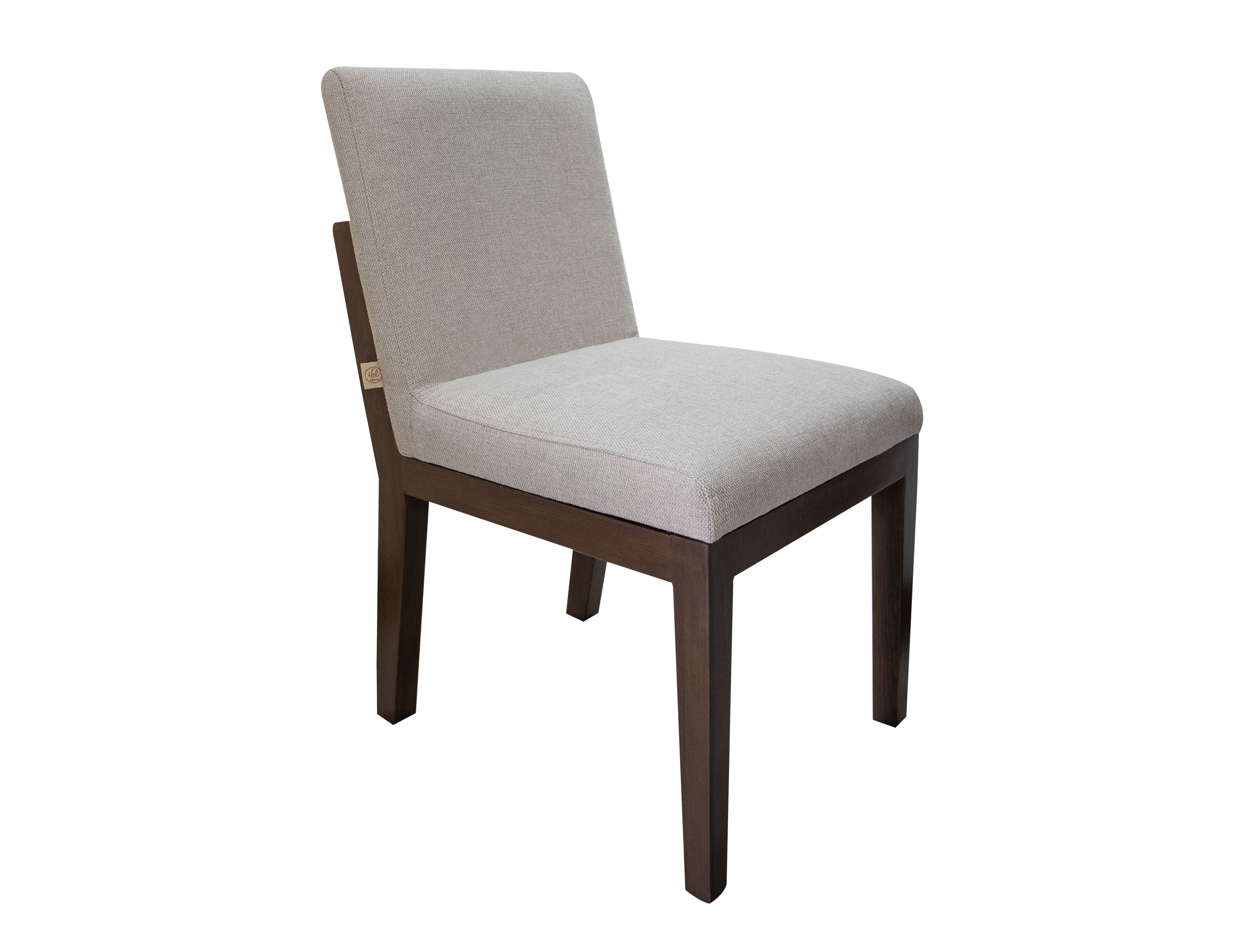 Natural Parota - Upholstered Chair (Set of 2) - Chocolate Brown & Pearl Sil