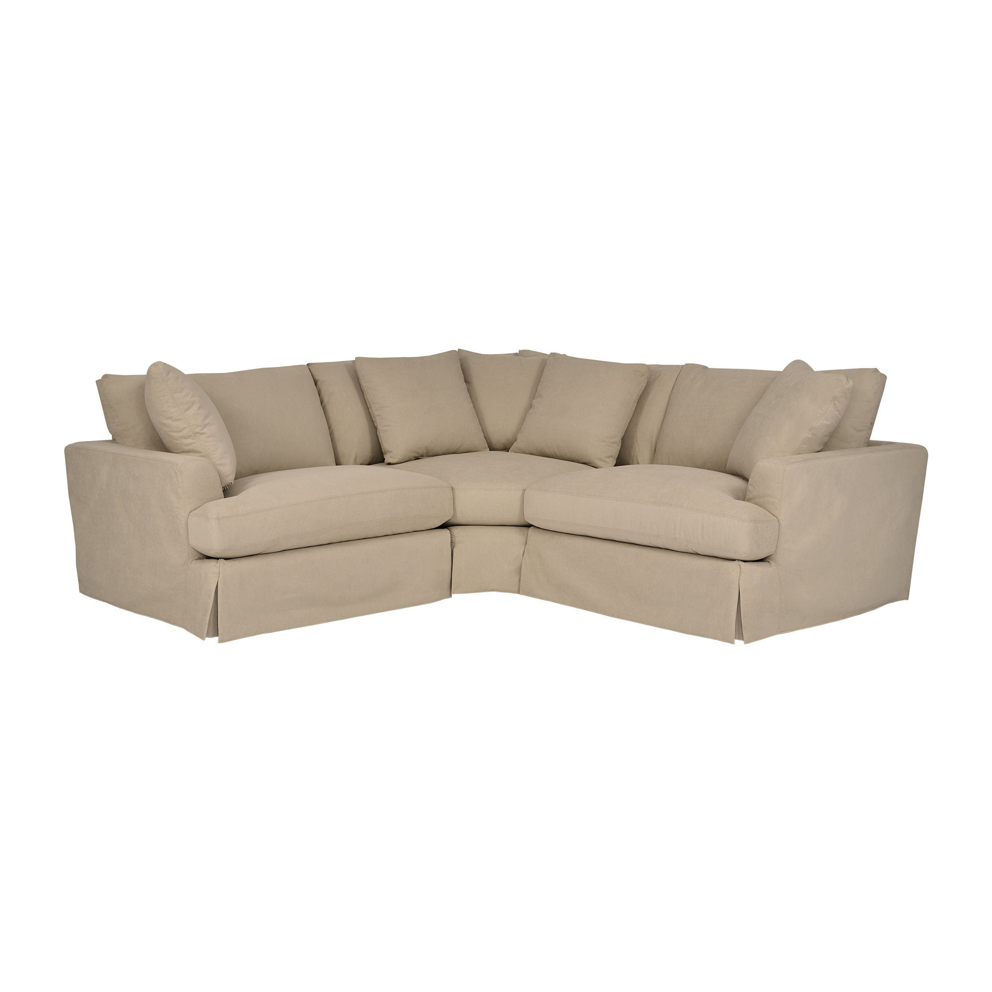 Ciara - Upholstered 3 Piece Sectional Sofa - Sahara Brown