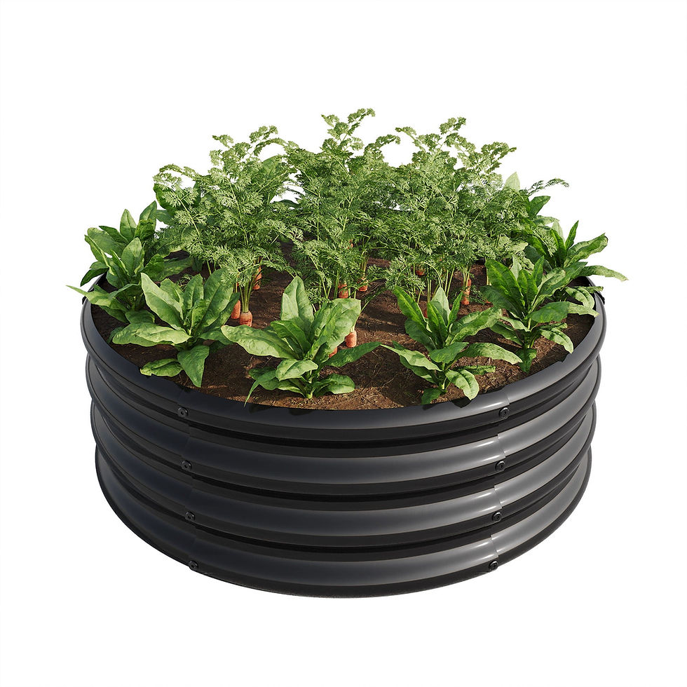 Thumbnail: 11.4" Tall Round Raised Garedn Bed, Metal Raised Beds For Vegetables, Outdoor Ga