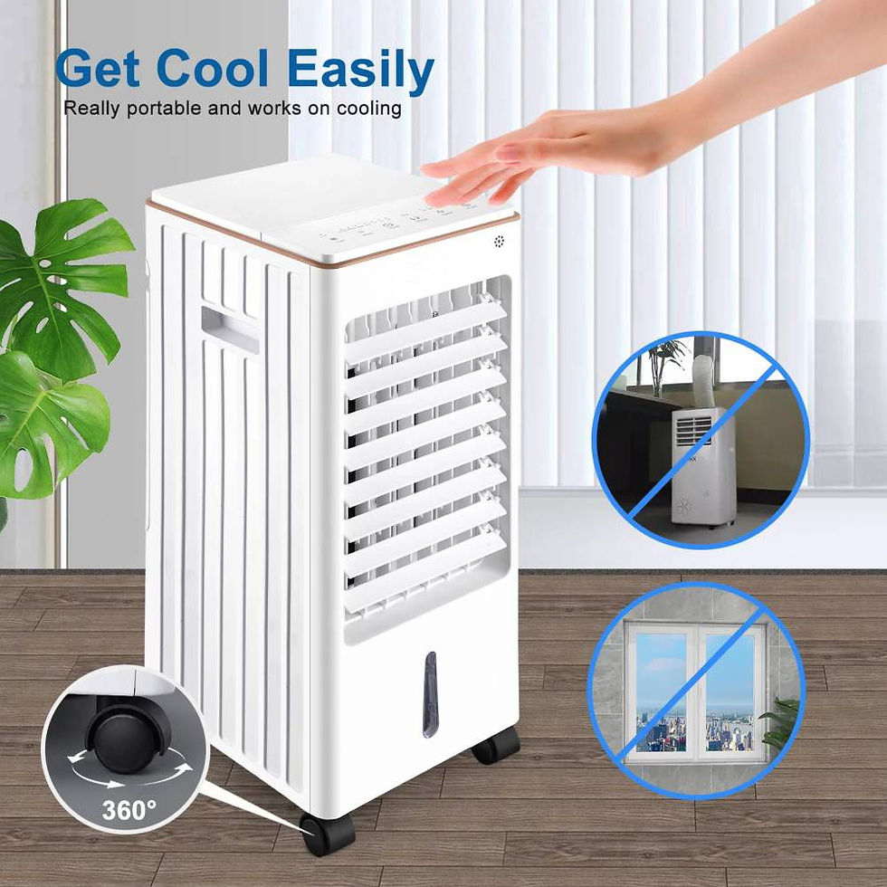 Thumbnail: Portable Evaporative Air Cooler Fan Anion Humidify With Remote Control For Indoo