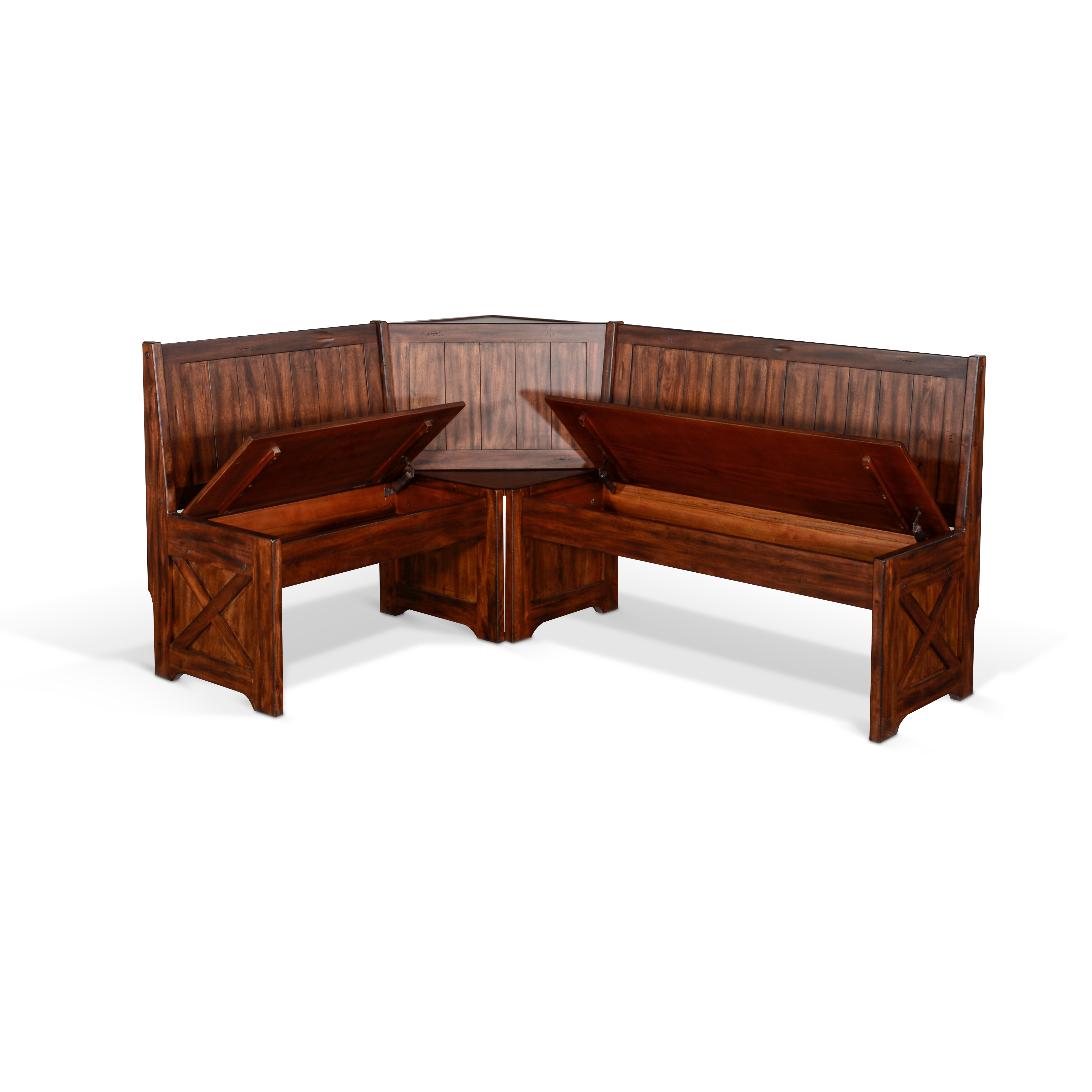 Tuscany - Long Bench & Corner Back - Dark Brown