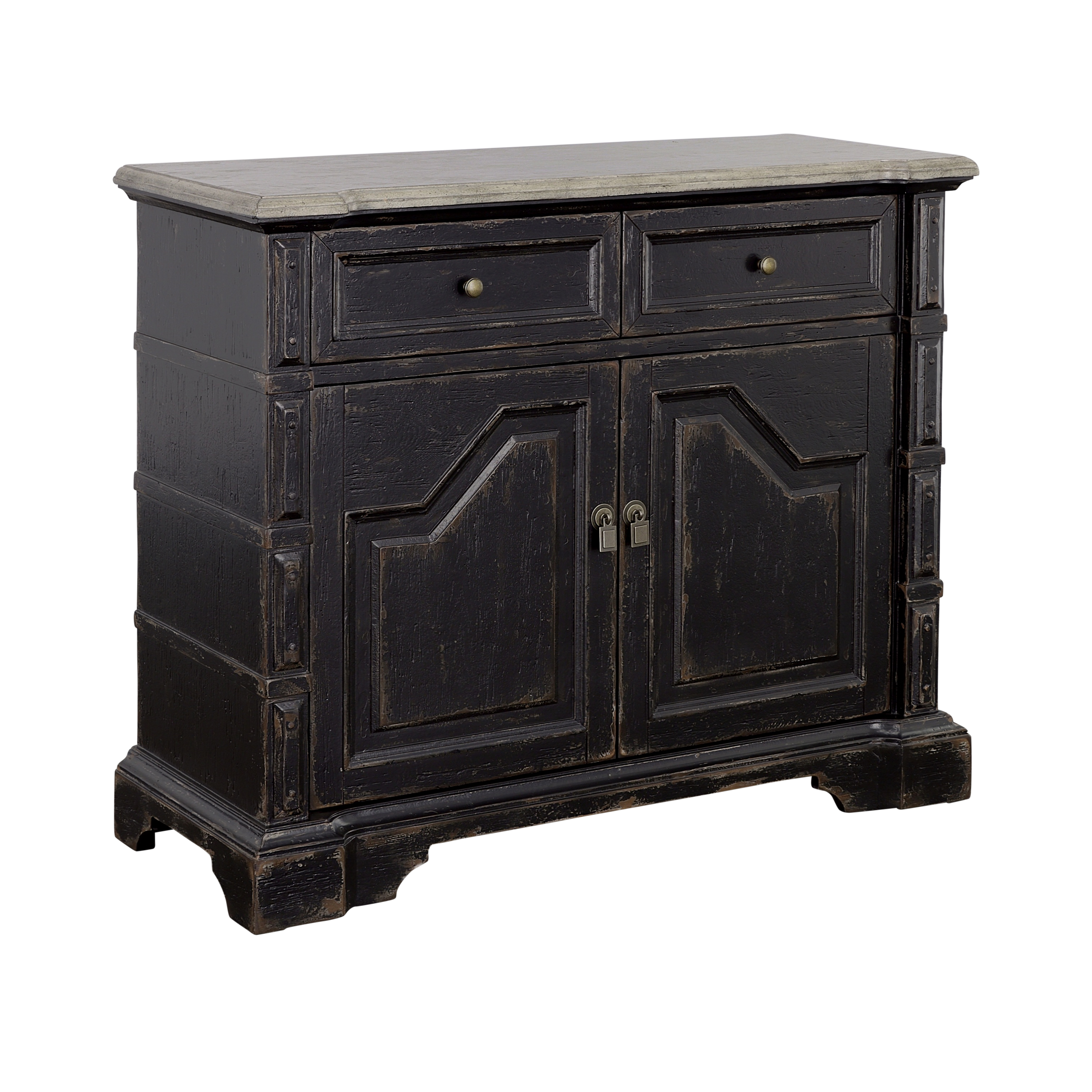 Midnight Storm - Two Door Two Drawer Cabinet