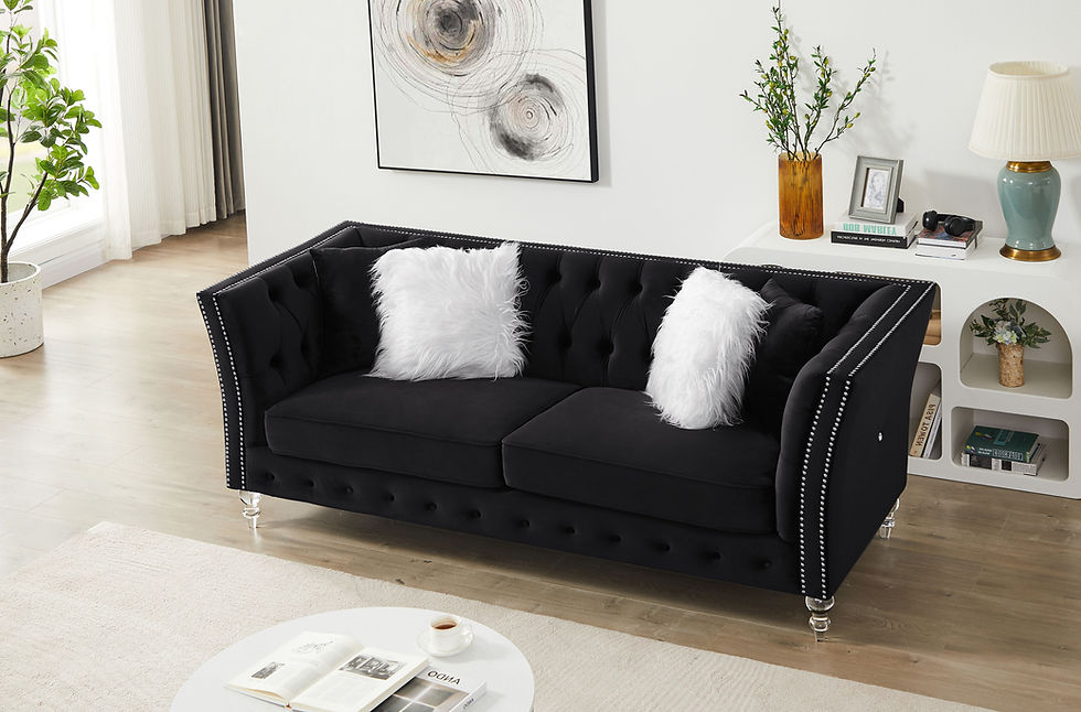 Thumbnail: L8085B Three-Seat Sofa Black
