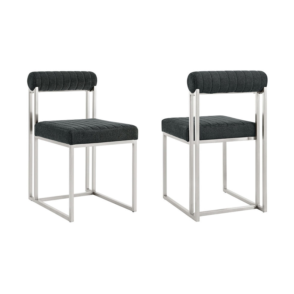 Anastasia - Dining Chair (Set of 2) - Brushed / Charcoal