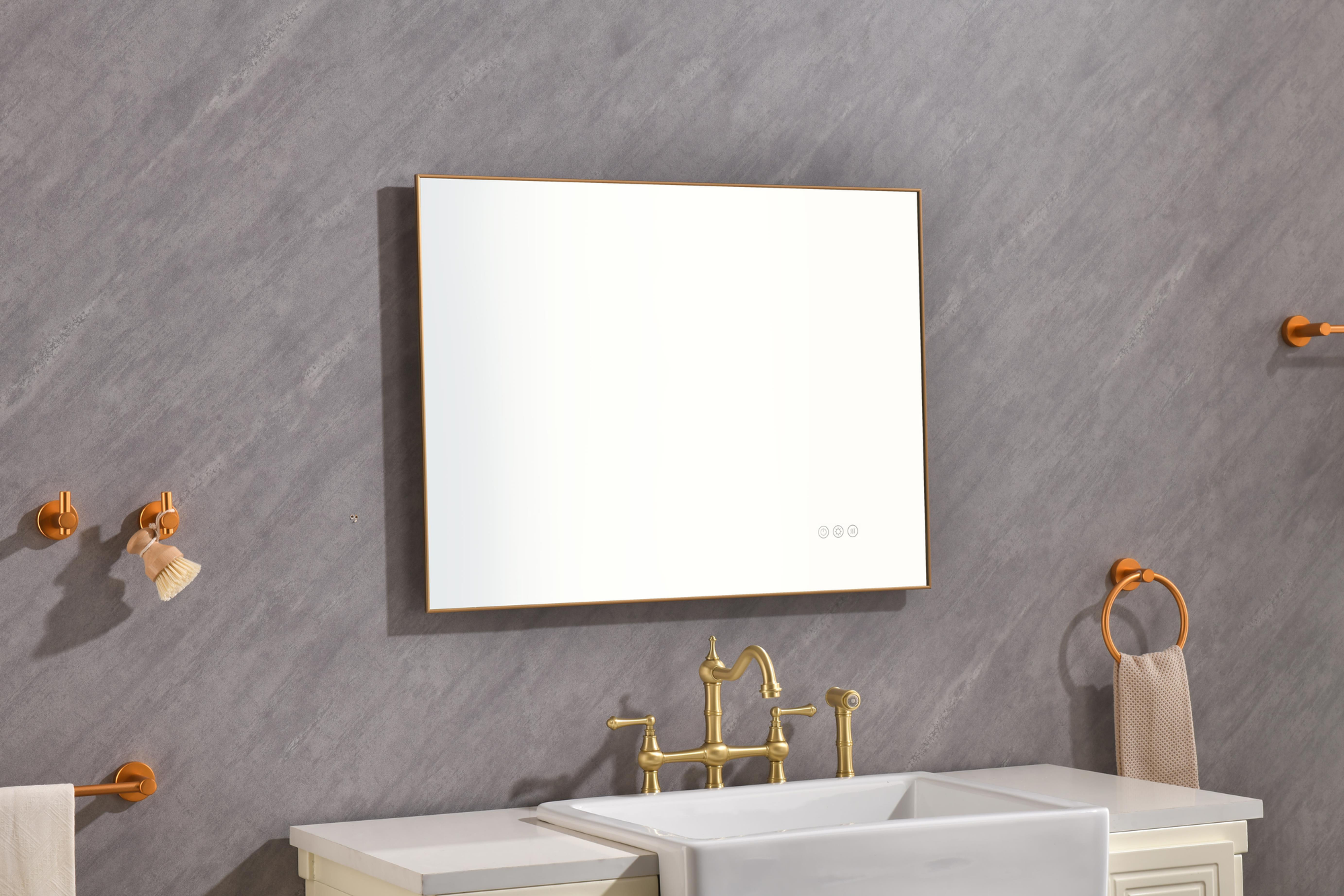 32X 24" LED Mirror Bathroom Vanity Mirror With Back Light, Wall Mount Anti-Fog M