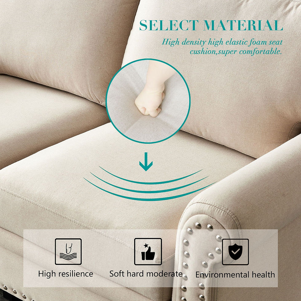 Thumbnail: Linen Fabric Upholstery With Storage Sofa (Beige)