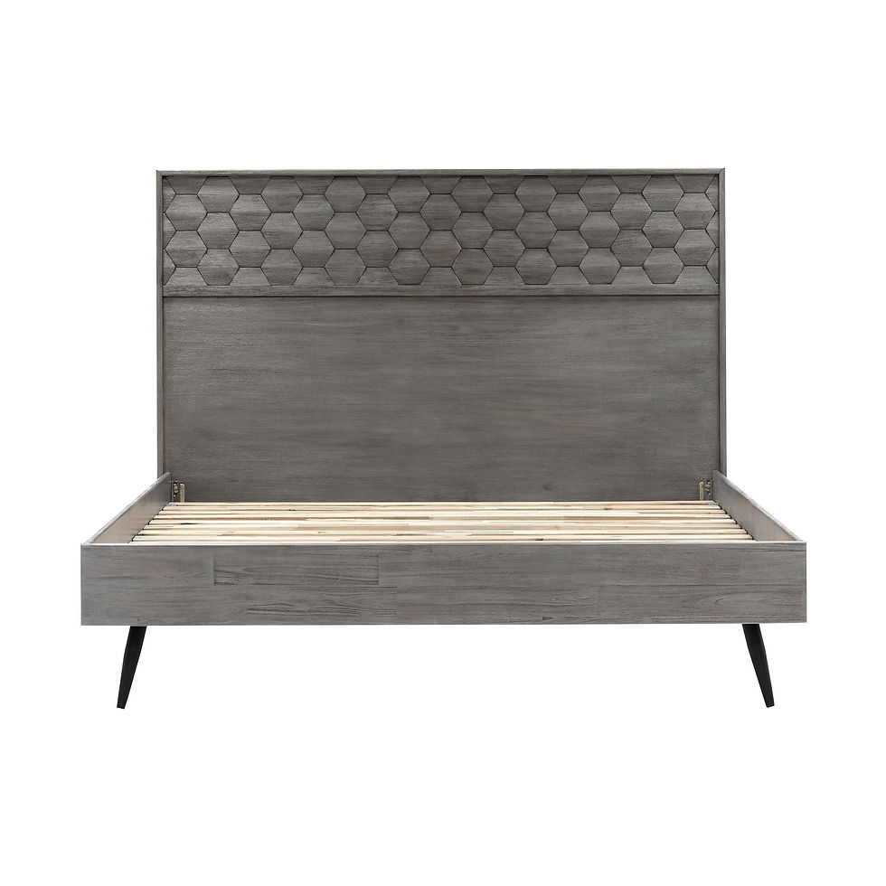 Makena - King Platform Frame Bed - Gray Acacia