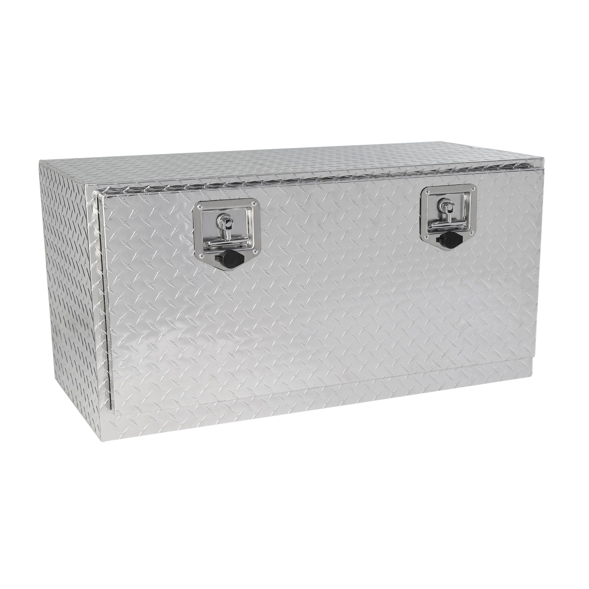 36" Heavy Duty Black Aluminum Tread Tool Box Truck Trailer Underbody Storage+Loc
