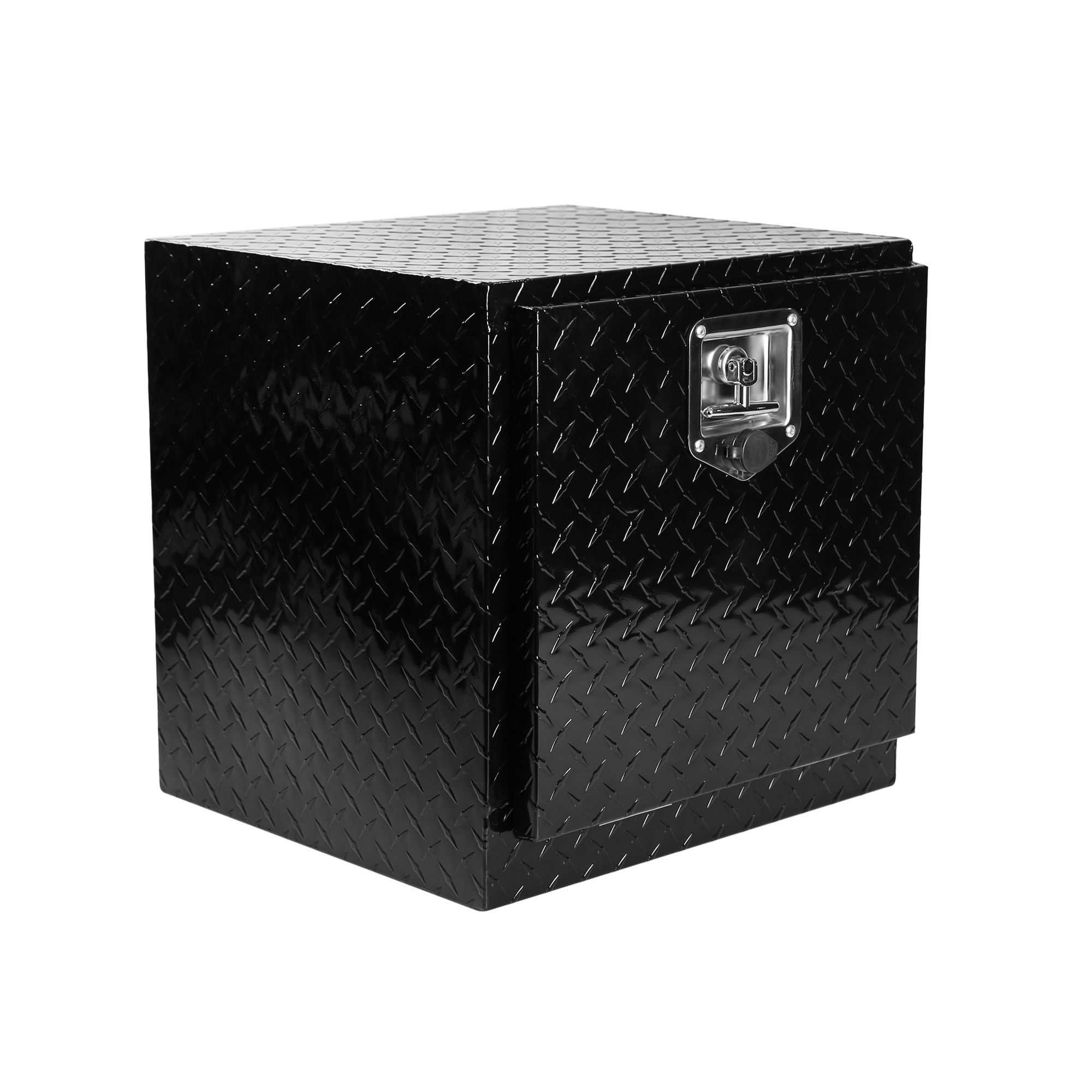 18" Heavy Duty Aluminum Diamond Plate Tool Underbody Box, Waterproof Square Truc