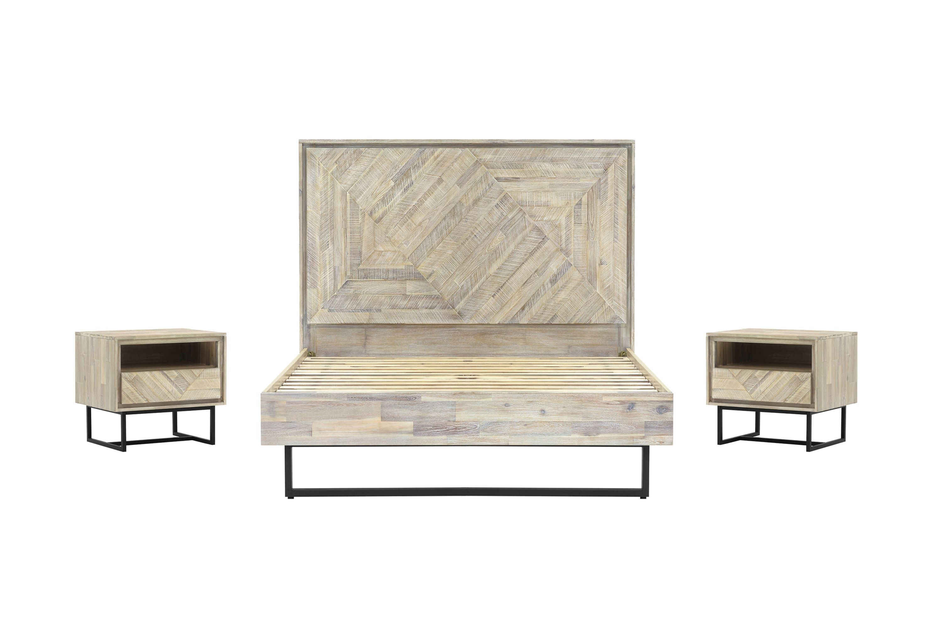 Peridot - 3 Piece Queen Bedroom Set - Natural Acacia