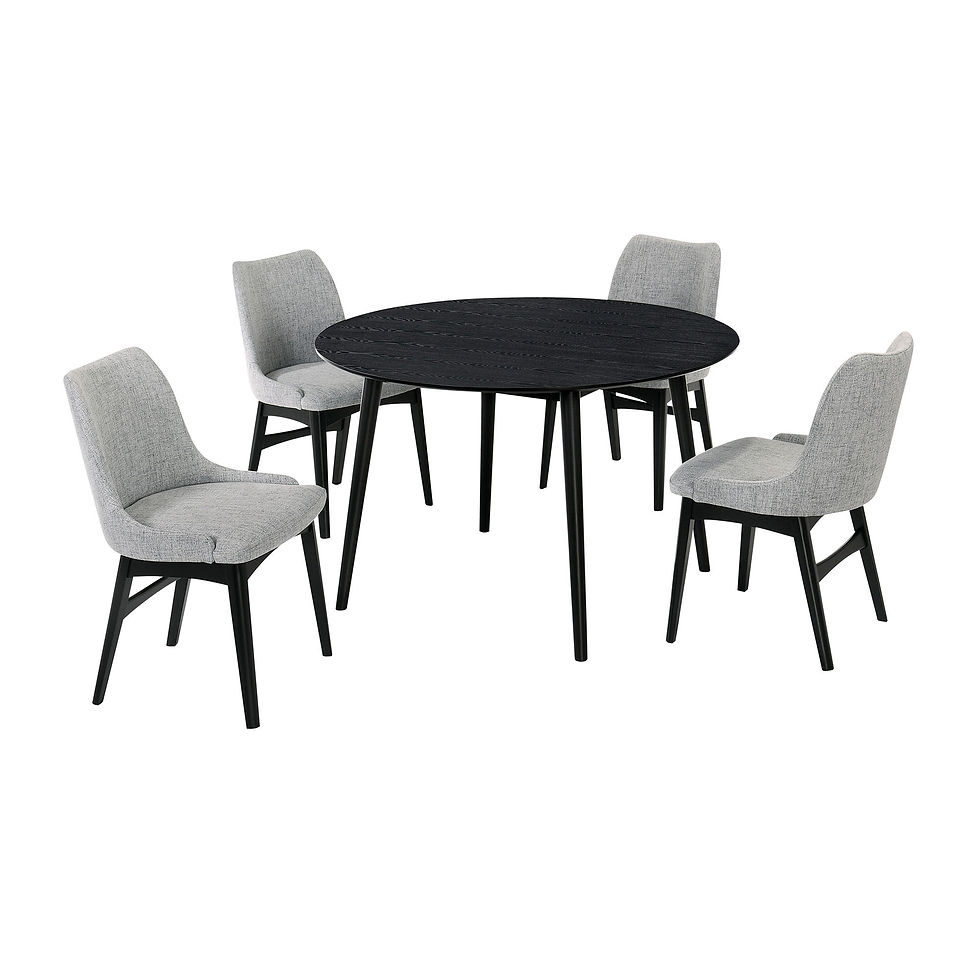 Arcadia - Round 5 Piece Dining Set - Gray