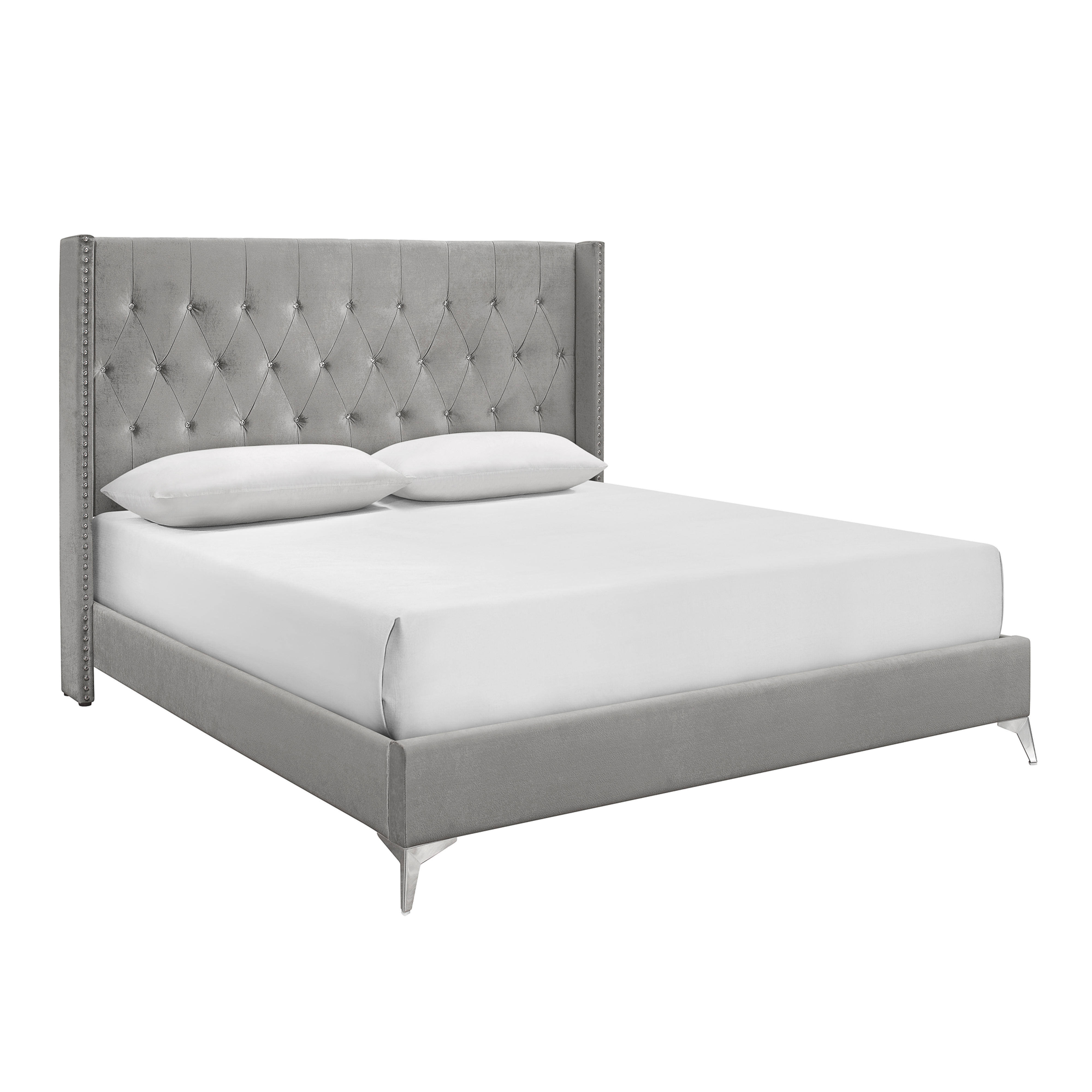 Huxley - 6/6 King Headboard, Footboard And Slats - Gray