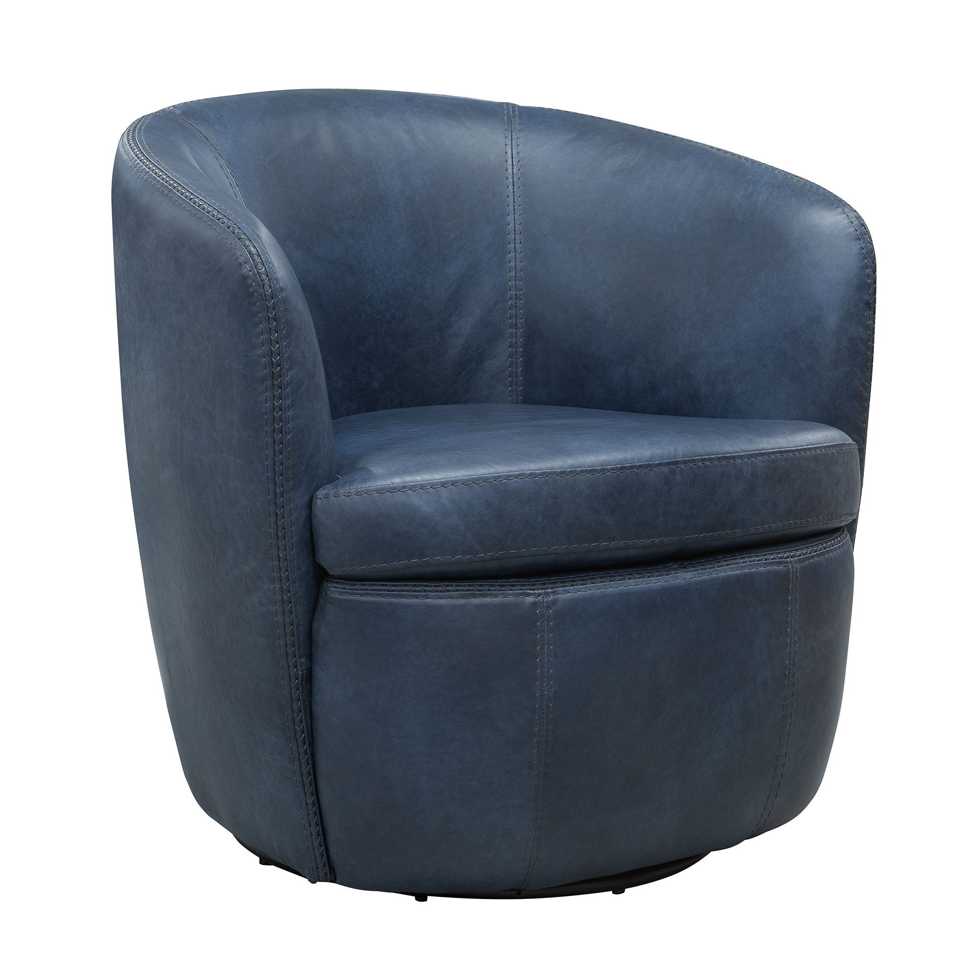 Barolo - Swivel Club Chair - Vintage Navy