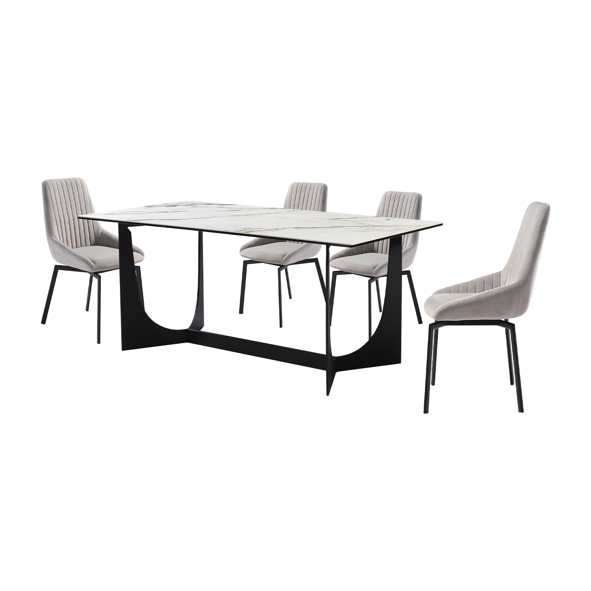 Esme Susie - 5 Piece Dining Set - Gray