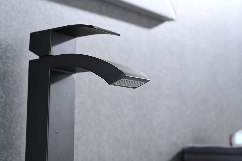 Thumbnail: Single Handle Waterfall Bathroom Vanity Sink Faucet With Extra Large Rectangular