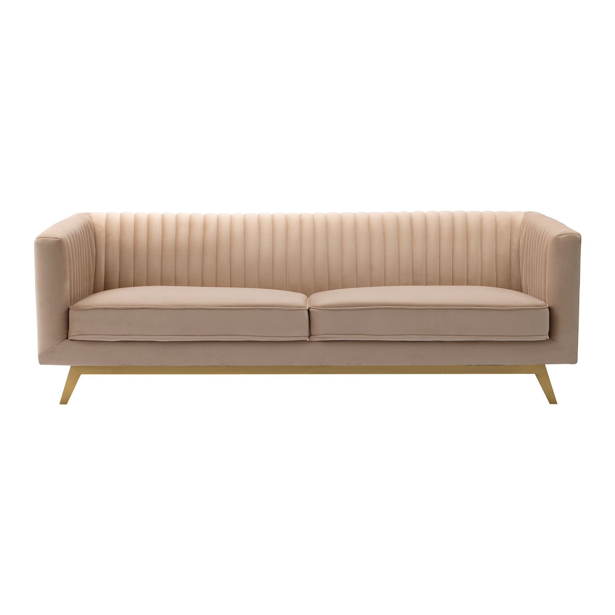 Liv - Modern Velvet Sofa - Beige