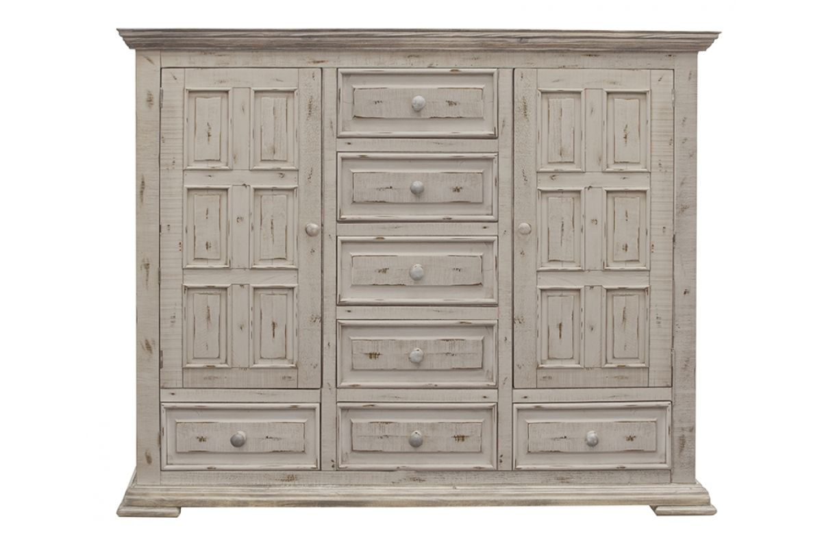 Terra White - Chest With 7 Drawers - Distressed White