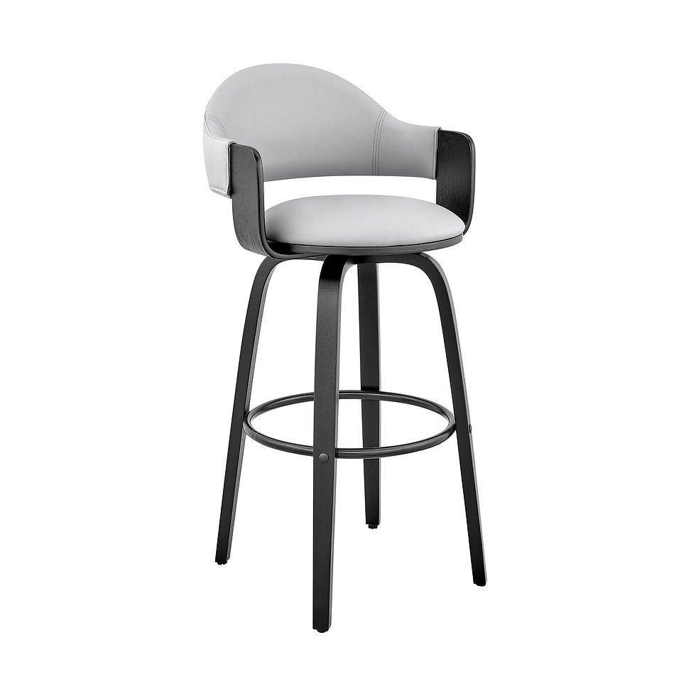 Daxton - 26" Bar Stool - Gray / Black