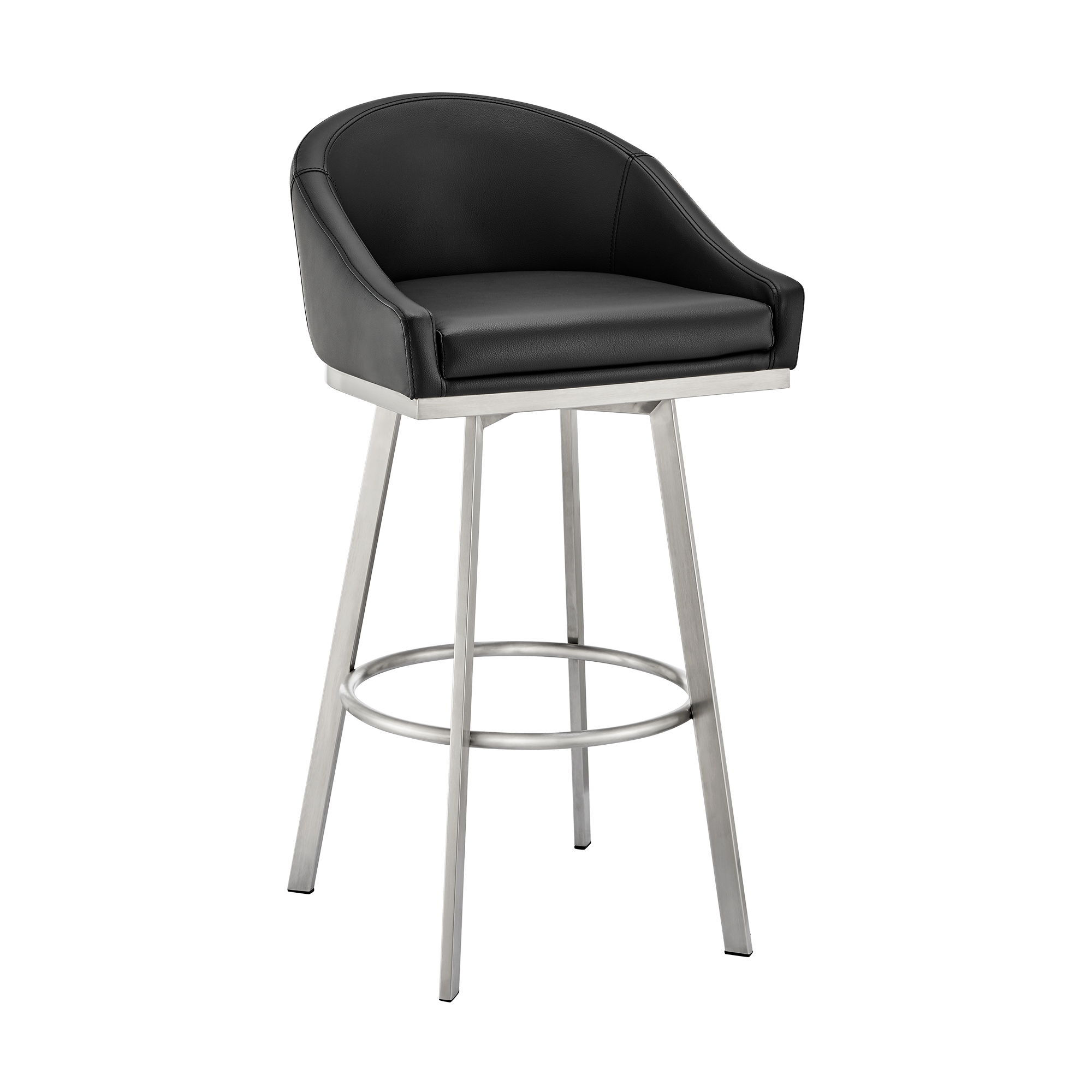Eleanor - Swivel Counter Stool - Brushed / Black