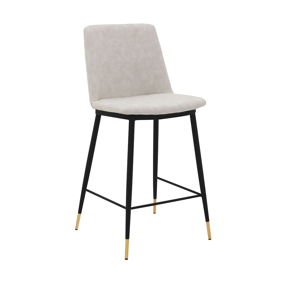 Messina - 26" Metal Counter Height Bar Stool - Cream