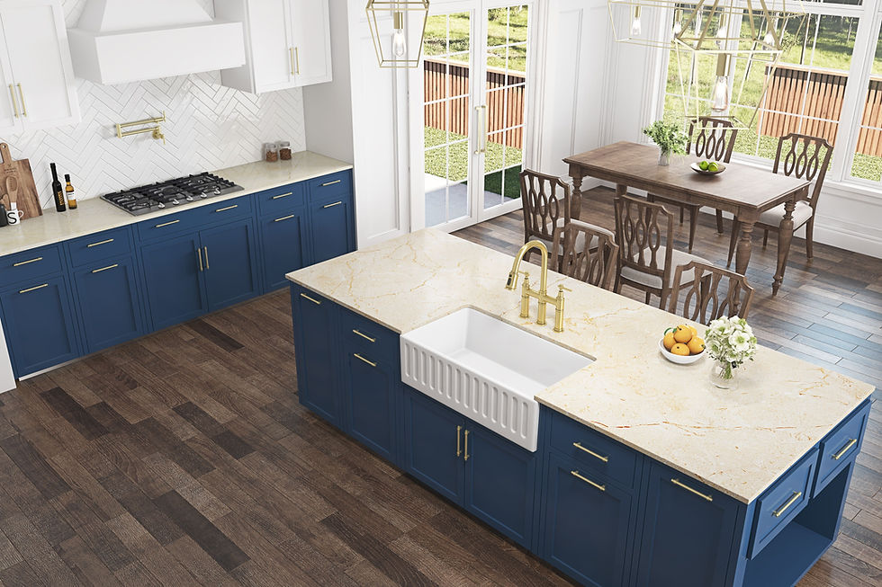 Thumbnail: Bridge Kitchen Faucet With Pull - Down Sprayhead In Spot - Gold