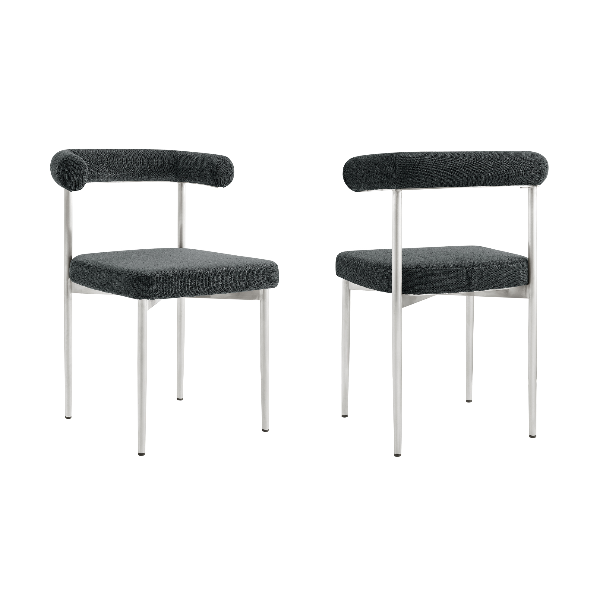 Shannon - Dining Chair (Set of 2) - Brushed / Charcoal