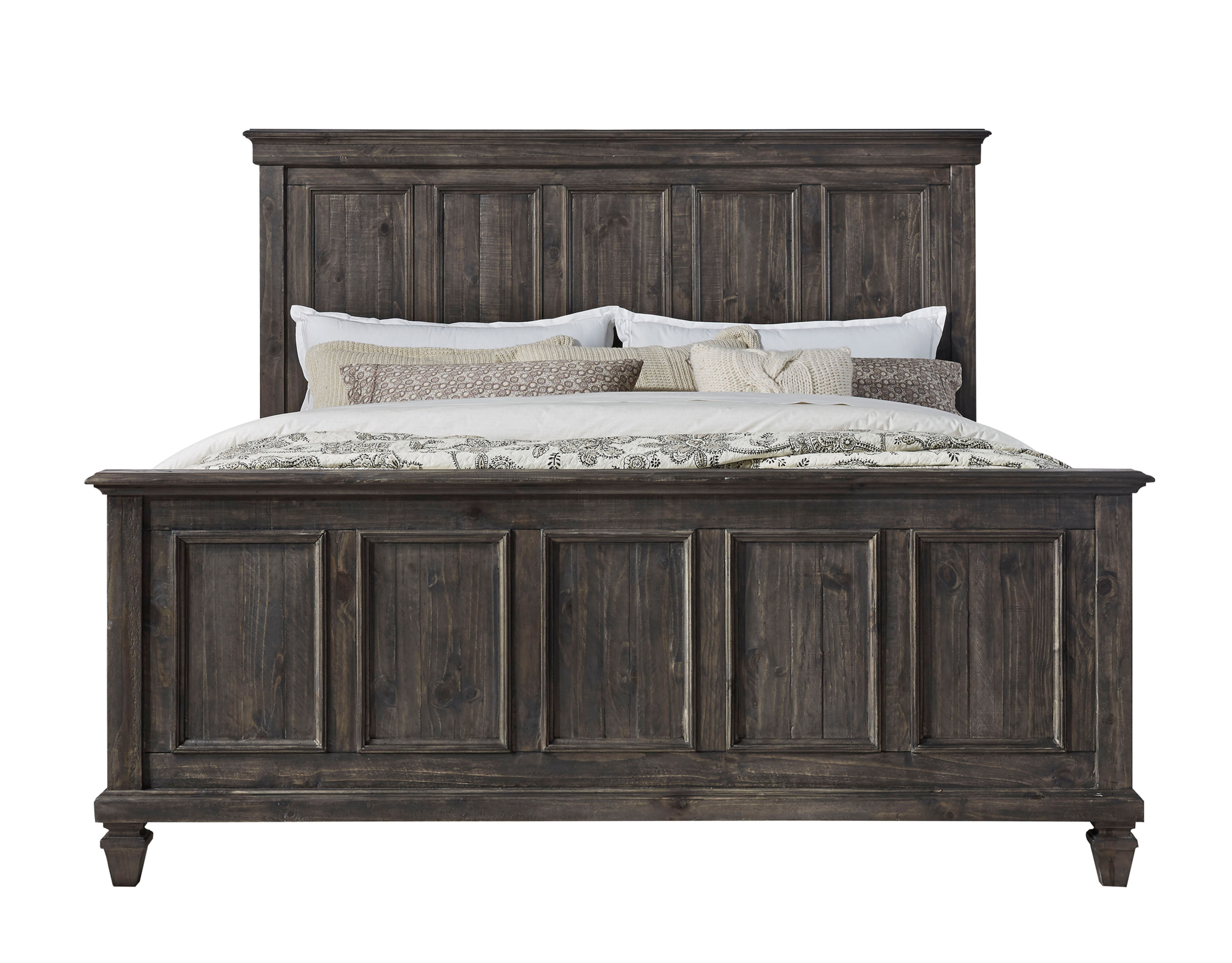 Calistoga - California King Panel Bed In Weathered Charcoal - Weathered Charco