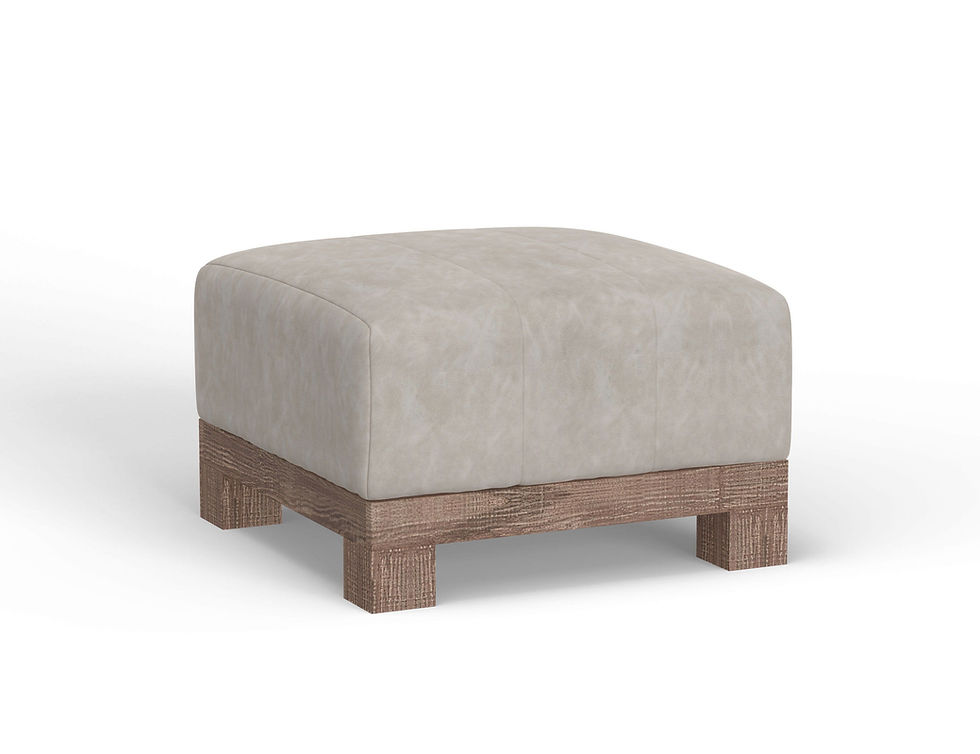 Samba - Upholstered Square Ottoman - Marfil