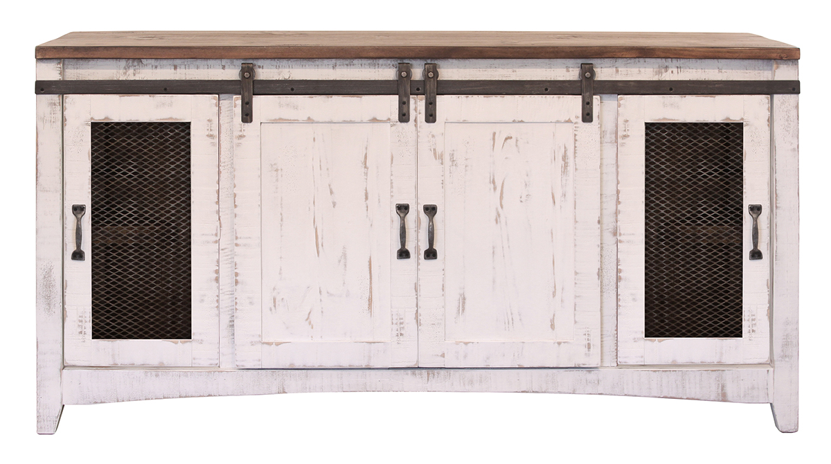 Pueblo White - TV Stand / Console / Wall Unit - White