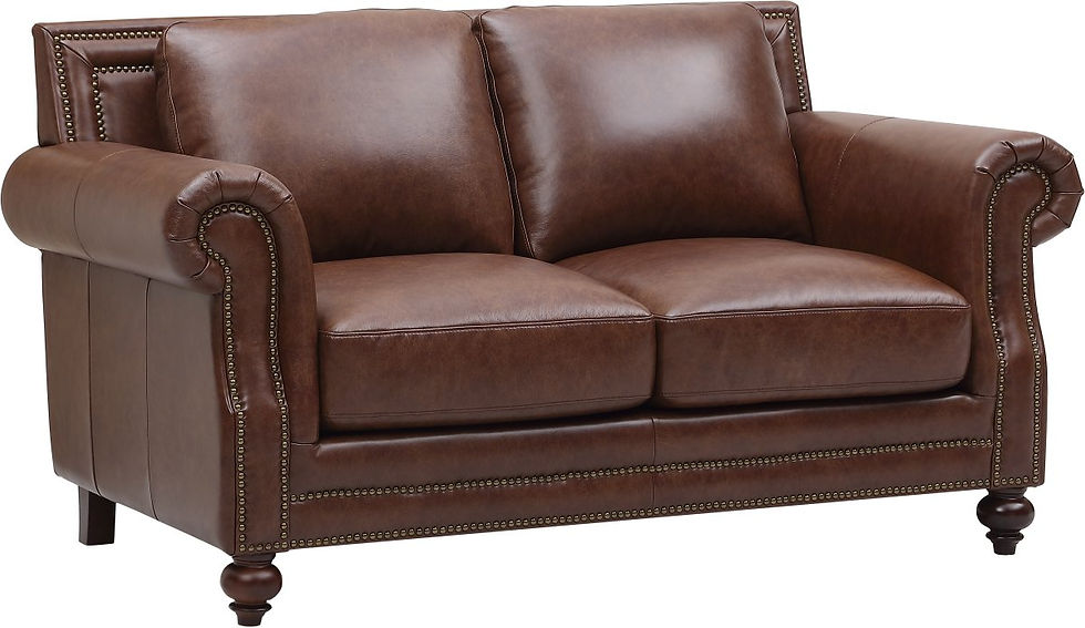 Leather Italia™ Georgetowne Bayliss Rustic Brown Loveseat