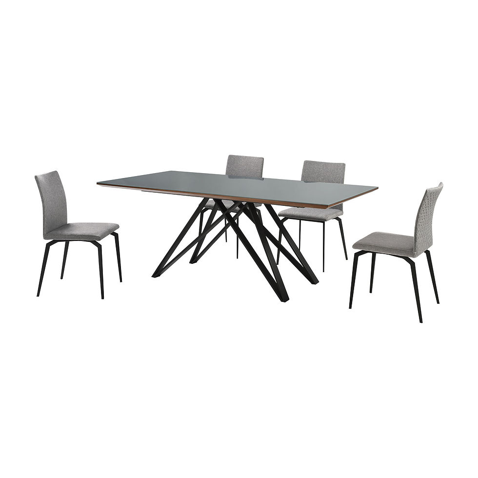 Urbino Lyon - 5 Piece Dining Set - Gray