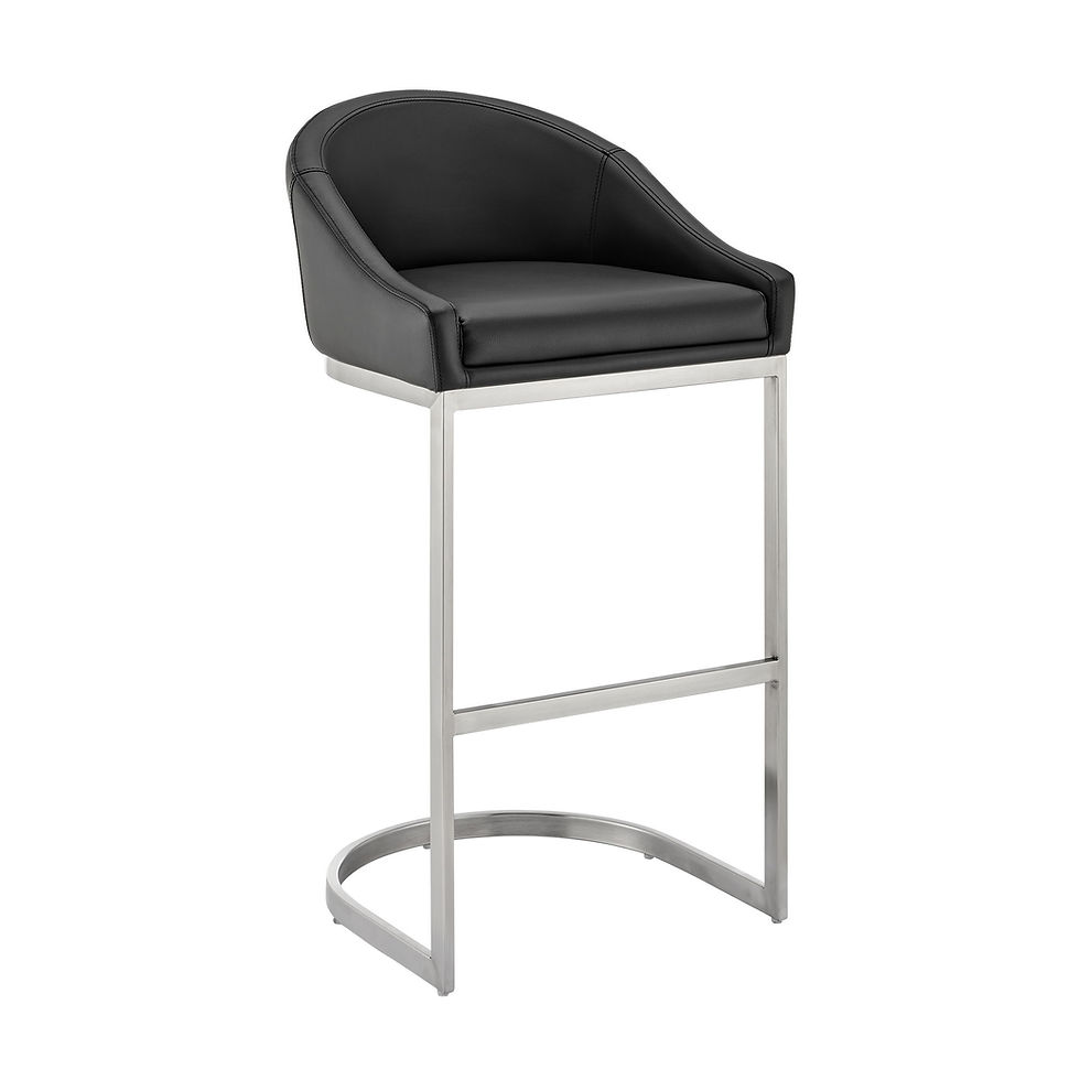 Katherine Bar Stool - Brushed / Black