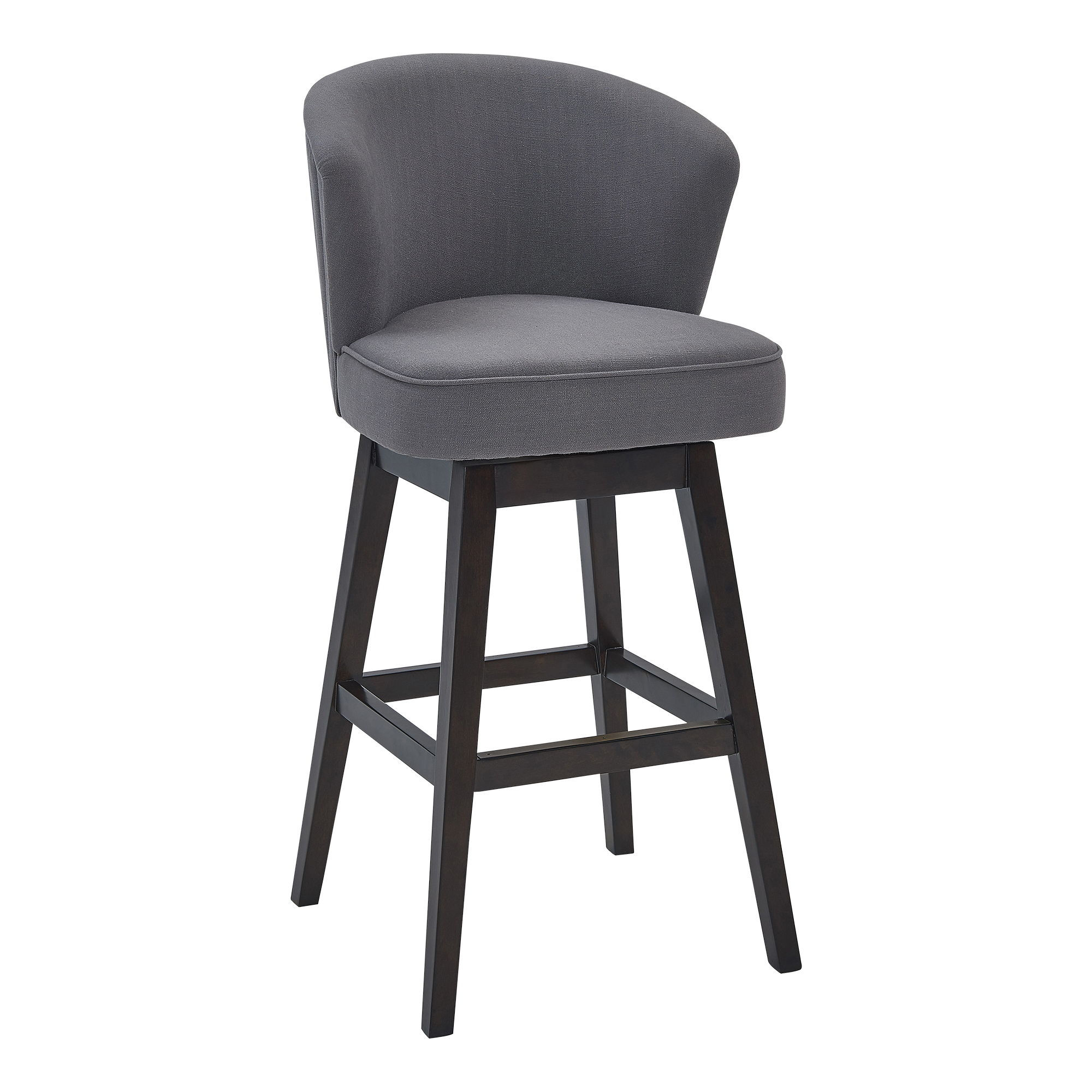 Brandy - 26" Counter Height Swivel Bar Stool - Gray / Espresso